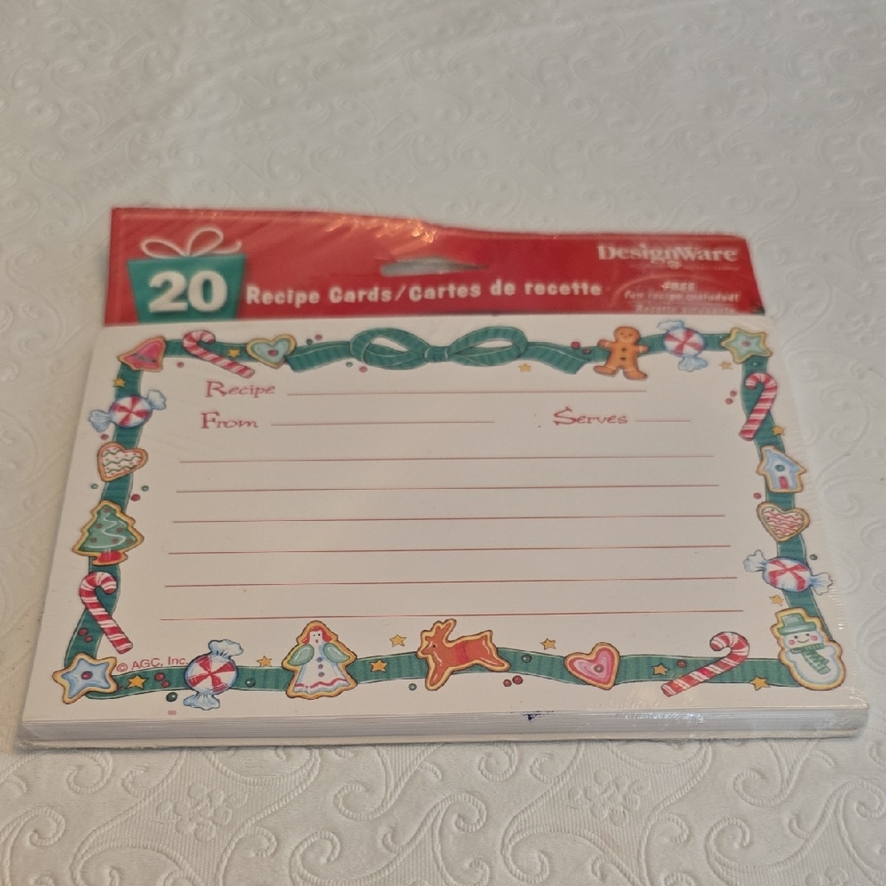 DesignWare by American Greetings - Vintage Christmas Recipe Cards - Set of 20
